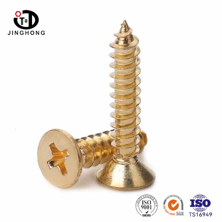 Mässing Phillips Flat Head Wood Screw