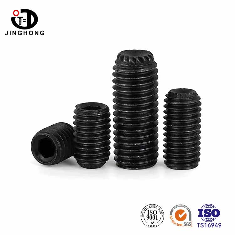 DIN916K Hexagon Socket Knurl Set -skruvar med kopppunkt
